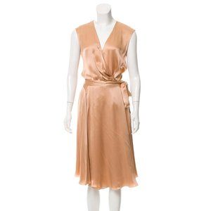CHLOÉ Champagne Color Silk Wrap Dress